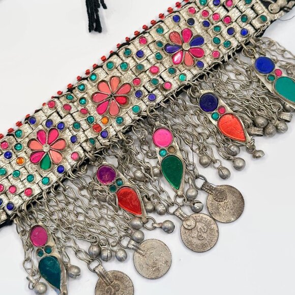 Boho Choker, Afghan, Coins, Arm Band, Anklet, Middle Eastern, Belly Dance, Boho - Picture 3 of 6